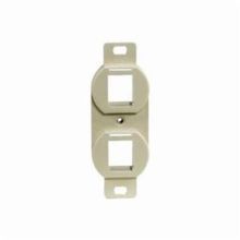 Wiring Device-Kellems BR106E 106 Duplex Outlet Frame, 1 Gang, 2 Ports, Polymer, Ivory, For Use With Jack and Audio/Video Connector