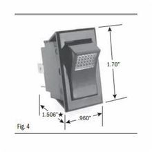 SELECTA® SS1104-R-125-BG Rocker Switch, 15 A, 125 VAC Electrical Rating, DPST Contact Configuration, 2 Pole