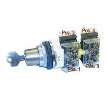 Allen-Bradley 800T-H4810B Non-Illuminated Selector Switch, 30 mm, 2NO-2NC Contact Configuration, Cylindrical Lock Operator, White