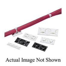 Panduit® ABM2S-A-D Cable Tie Mount, 4-Way, Rubber Adhesive Tape Mount, 0.19 in W Max, ABS, White