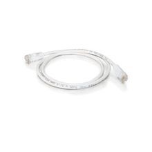 Quiktron® 570-125-025 Value Series Snagless Booted Twisted Pair Patch Cord, Category: Cat 5e, 24 AWG 4-Pair Stranded Copper Conductor, RJ45 to RJ45 Connector, 25 ft Cord Length, White