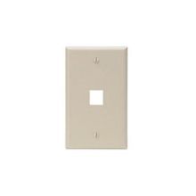 QuickPort® 41080-1IP Standard Wallplate, 1 Gang, 4.53 in H x 2.77 in W, Plastic, Ivory