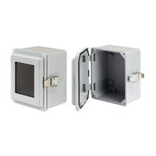 nVent HOFFMAN A845JFGQRR A50 Junction Box, 7-1/2 in H x 4 in W x 5.02 in D, Hinged Solid Cover, NEMA 4X, Fiberglass