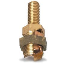 Blackburn® SP4SL Type SP Long Stud Service Post Connector, 1 Conductor, 8 to 1 AWG, 8 to 2 AWG Conductor, 3/8-16 x 1-1/8 in Stud, Bronze Alloy/Copper