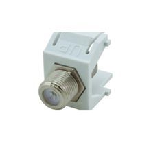 comCables™ CN-F3GHZ-FKY-WHT Female to Female Connector Module, For Use With: Keystone Modular Patch Panels, Faceplates and Surface Mount Boxes, Plastic, White