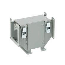 Hoffman F66LTC F10 Outside Top Opening Wireway Tee Fitting, 6 x 6 in, For Use With Type 12 Feed-Through Wireway, 14 ga Steel, Gray