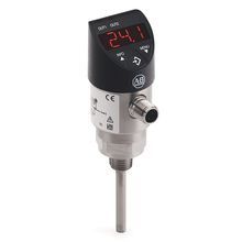 Allen-Bradley 837T-D3N12A50PA-D4 Solid State Temperature Sensor, Standard, Display/ Push Button,  4…+178 F ( 20…+80 C), 1/4 NPT Male, 50 mm, 1xPNP1x Analog IO Link, 4 Pin DC Micro (M12), 15 – 30V DC