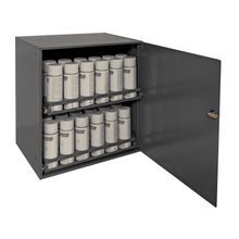 DURHAM MFG® 300-95 Wall Mounted Aerosol Storage Cabinet, 15-15/16 in L x 20-5/16 in W x 21-7/8 in H, Steel, Gray, 1 Shelf