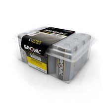 Rayovac® ALC-12PPJ Ultra Pro Alkaline C Battery, Alkaline Chemical System, 1.5 V Nominal, 12 PK, C Battery, Reclosable Pack