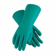 Assurance® 50-N160G/XXL Unsupported Chemical-Resistant Gloves, 2XL, Nitrile, Green, Flock Lining, 13 in L, Resists: Chemical, Abrasion, Cut and Puncture, Straight Cuff, 0.38 mm Thickness