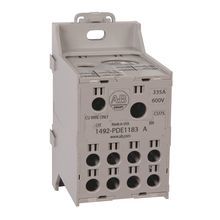 Rockwell Automation 1492 Enclosed Power Distribution Block, 1-Pole, Aluminum, 2 Openings Line Side, 8 Openings Load Side, 335 Amps