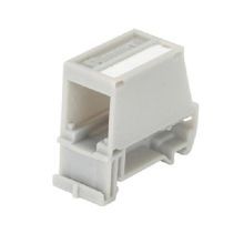 Panduit® CADIN1IG Mini-Com® Adapter, DIN Rail Mount, 1-Port, For Use With UTP, STP, Fiber Optic, A/V Connection, International Gray