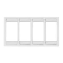 Bryant Electric iSTATION™ IMF4W Modular Faceplate Frame, 4 Gangs, For Use With iSTATION™ Modules and Keystone Connections, White