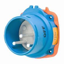 MELTRIC DECONTACTOR™ 63-38075 DSN30 Switch Rated Male Inlet With Neutral, Ground, 110/125/220/250 VAC, 30 A, 1 Pole