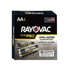 Rayovac® ALAA-4BXJ Ultra Pro Alkaline AA Battery, Vending Pack, Alkaline Chemical System, 1.5 V Nominal, 4 PK, AA Battery