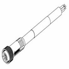 Brad® Mini-Change® 103002A01F120 130006 Type STOOW A-Size Single Ended Cordset, 600 VAC, Straight Male x Pigtail, 3.66 m L, 16 AWG Conductor, PVC