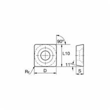 Kennametal® SPEB422/KC725M Milling Insert, SPEB Insert, 422 Insert, Carbide, Manufacturer's Grade: KC725M, Square Shape