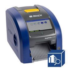 Brady® 153710 BradyPrinter i5300 600 dpi with Wi-Fi and Safety & Facility ID Software, Color LCD Touch Screen, Auto Cutter, Color: Blue, Gray