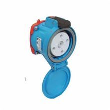 MELTRIC DECONTACTOR™ 63-14162 DSN20 Switch Rated Female Receptacle With Ground, 120/127/208/220 VAC, 20 A, 2 Pole, Blue