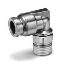 SMC® KQG2L06-01S 90 deg Elbow With Sealant, Elbow, 6 mm x R1/8, Tube x MNPT End Style, 316 Stainless Steel