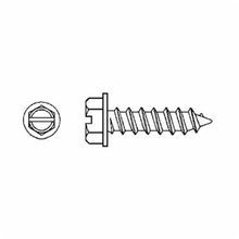BBI 696493 Type A Self-Tapping Screw, Measurement System: Imperial, #14-10 Thread, 1 in OAL, Hex Washer Head, Slotted Drive, Carbon Steel, Zinc CR+3