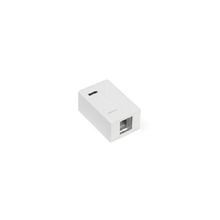 QuickPort® 41089-1WP 1-Port Outlet Box, Snap-In Module, For Use With Individual QuickPort® Snap-In Connector Module, Surface Mount, Plastic
