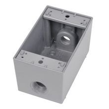 Red Dot® IHD3-2 Deep Universal Weatherproof Box, Die Cast Aluminum, 24.8 cu-in Capacity, 1 Gang, 3 Outlets, 4-1/2 in H x 3-1/2 in W x 1-7/8 in D Dimensions