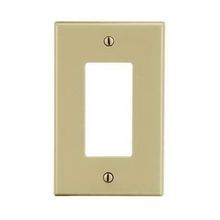 Wiring Device-Kellems P26I Standard Wallplate, 1 Gang, Polycarbonate, Ivory
