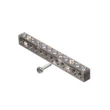 Siemens ECGB10 Ground Bar Kit, 12.9 in L, 10 to 4 AWG Aluminum/Copper Conductor, 10 Terminals, For Use With: Legacy Loadcenter