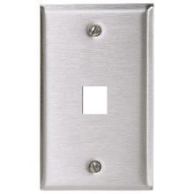 Wiring Device-Kellems SST1473 Standard Wallplate, 1 Gang, Stainless Steel, Metallic