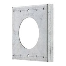 Wiring Device-Kellems Twist-Lock® HBL50SC 1-Gang Standard Square Raised Cover, For Use With: Twist-Lock® 50 A Single Receptacle, 4 in Square or 2-Gang Box and FS/FD Series Mounting Box, Steel, Gray