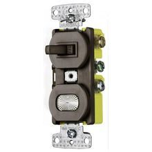Wiring Device-Kellems tradeSELECT® RC109 2-Position Illumination Standard Traditional Switch and Pilot Light Combination Device, 120 VAC, 15 A, 1800 W