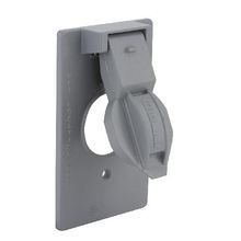 BELL® Flip/Snap Weatherproof Flip Cover, 4-9/16 in L x 2-13/16 in W x 7/8 in D, Outdoor Receptacle, Die Cast Aluminum