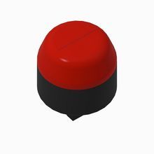 Allen-Bradley 855PD-B24LEH4622 2 Ckt Panel Mount Alarm, 24V AC/DC, 65 mm Diameter, Half Lens, Red, Blue, 22.5 mm Round Mounting Hole