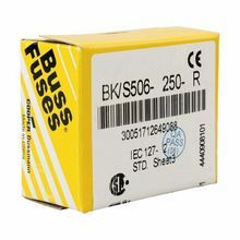 Bussmann S500-630-R Fast Acting Fuse, 630 mA, 250 VAC, 35 A Interrupt, Cylindrical Body