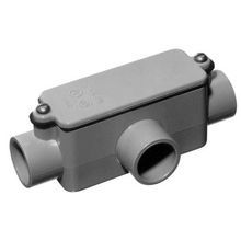 Carlon® E983J Type T Non-Metallic Conduit Body, 2 in Hub, 63 cu-in Capacity, PVC