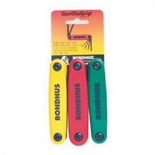 Bondhus® 12533 GorillaGrip® Key Set, Measurement System: Imperial/Metric, 24 Piece, 5/64 to 1/4 in, 2 to 8 mm Hex
