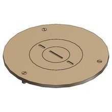 Steel City® MopTite™ P-60-3/4-2 Cover Plate, Brass, 1 Gang