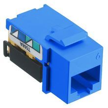 PREMISE WIRING NETSELECT® NSJ6B Standard Modular Voice/Data Jack, Cat 6 Module, Threaded Mounting, Thermoplastic, Blue