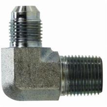 Midland Industries 250188 Hydraulic Elbow, 3/4-16 x 1/2 in, 37 deg SAE Male JIC Flare x MNPT End Style, Steel, Import Domestic/Import