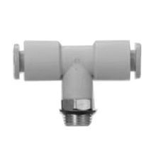 SMC® KQ2T06-U01A One Touch Unifit Branch Tee, Tee, 6 mm x 1/8 in, Tube x Male End Style, Brass/Polybutylene Terephthalate/Polypropylene