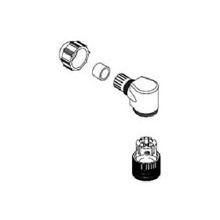 Brad® Micro-Change® 8A4001-31 120071 Field Attachable Connector With PG7 Cable Fitting, 250 VAC, 300 VDC, 90 deg Female, 18 AWG Conductor, Polyamide