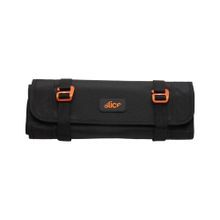 Slice™ 10478 Tool Roll-Up Organizer, 1.38 in H x 9.65 in W x 15.55 in D, 1 Pocket, Polyester, Black/Orange