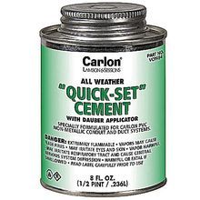 Carlon® VC9983 All Weather Quick Set Conduit Cement With Dauber Applicator, 16 oz Can Container, Liquid Form, Clear, 0.94 Specific Gravity