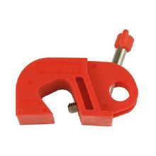 Panduit® PSL-CBNT Universal Circuit Breaker Lockout, For Use With: Single and Multi-Pole Circuit Breaker, 1 Padlock Maximum, Nylon/Stainless Steel, Red