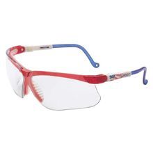 Uvex® by Honeywell S3260HS Safety Glasses, Anti-Fog, Anti-Scratch Lens Coating, Clear Lens, Half-Frame, Wraparound Frame, Red, Polycarbonate Frame, Polycarbonate Lens, ANSI Z87.1