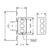 RACO® 670RAC Handy Box, Steel, 16.5 cu-in Capacity, 1 Gang, 1 Outlet, 11 Knockouts