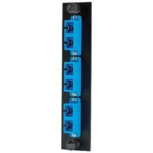 PREMISE WIRING OPTICHANNEL™ FSPSCDM3B Loaded Adapter Panel With (3) Adapters, SC Duplex End A, SC Duplex End B, (6) Multi-Mode Fiber, Phosphorous Bronze Connector