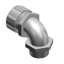 T&B® 5353 Insulated Liquidtight Conduit Connector, 3/4 in Trade, For Use With Liquidtight Flexible Metal Conduit, Malleable Iron, Electroplated Zinc/Polished Chrome