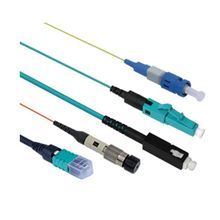 FUSE Connect® FUSE-ST9M50L-6 Type ST Splice-On Connector, For Use With Fujikura Fusion Splicers and Fiber Holder-Based Fusion Splicing Platforms, 900 um Boot, -40 to 75 deg C Operating, Multi-Mode OM3/OM4, Aqua/Blue
